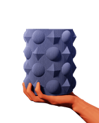 Orbicube Vase, 3D Printed Sphere and Facet Sculptural Vase