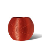 Snowflake Mini Vase, 3D Printed Ribbed Christmas Organizer