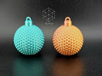 Textured Christmas Bauble Set, 3D Printed Ornaments (Set of 4)