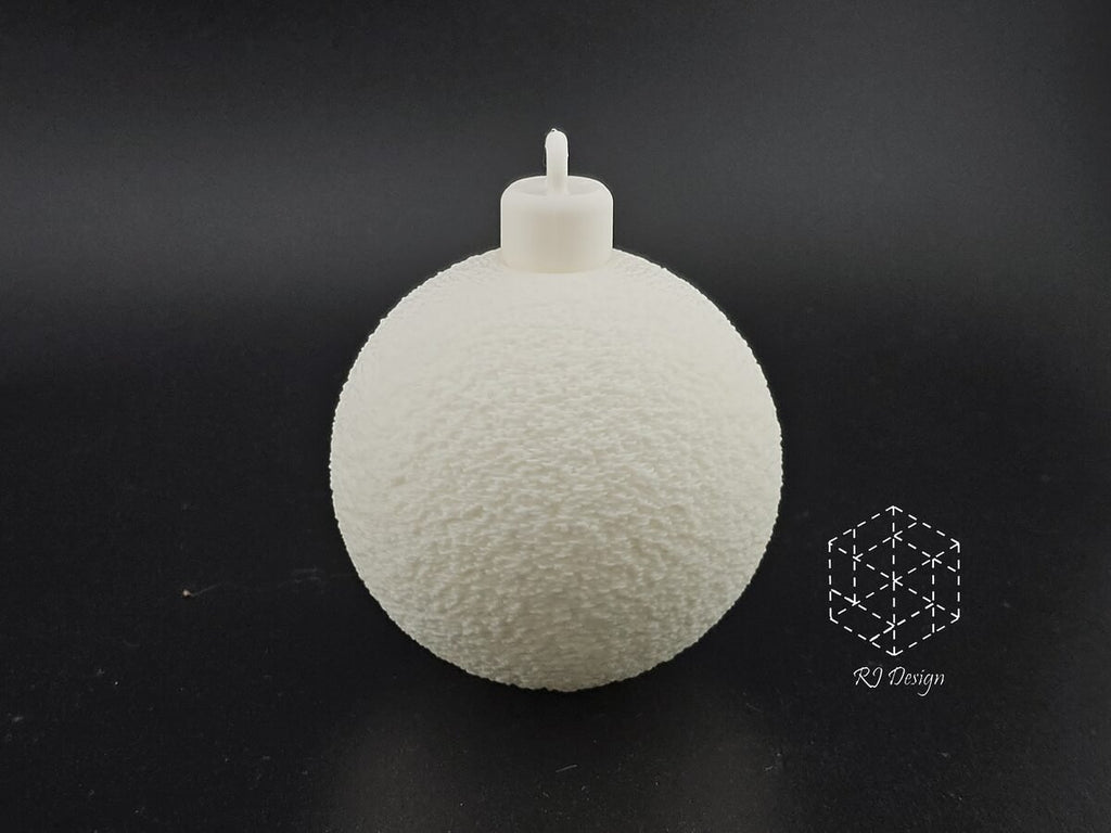Textured Christmas Bauble Set, 3D Printed Ornaments (Set of 4)