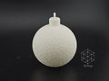 Textured Christmas Bauble Set, 3D Printed Ornaments (Set of 4)