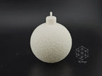 Textured Christmas Bauble Set, 3D Printed Ornaments (Set of 4)