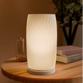 Flow Curve Spiral Table Lamp, 3D Printed Wave Shade