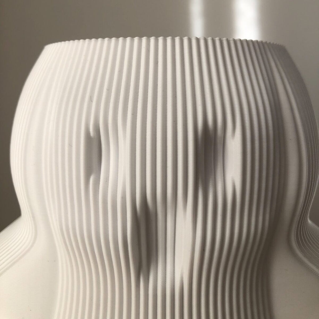 Boo Ghost Ribbed Flower Vase, 3D Printed Halloween Decor