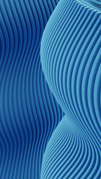 Volna Wave Vase, 3D Printed Ribbed Sculptural Vase