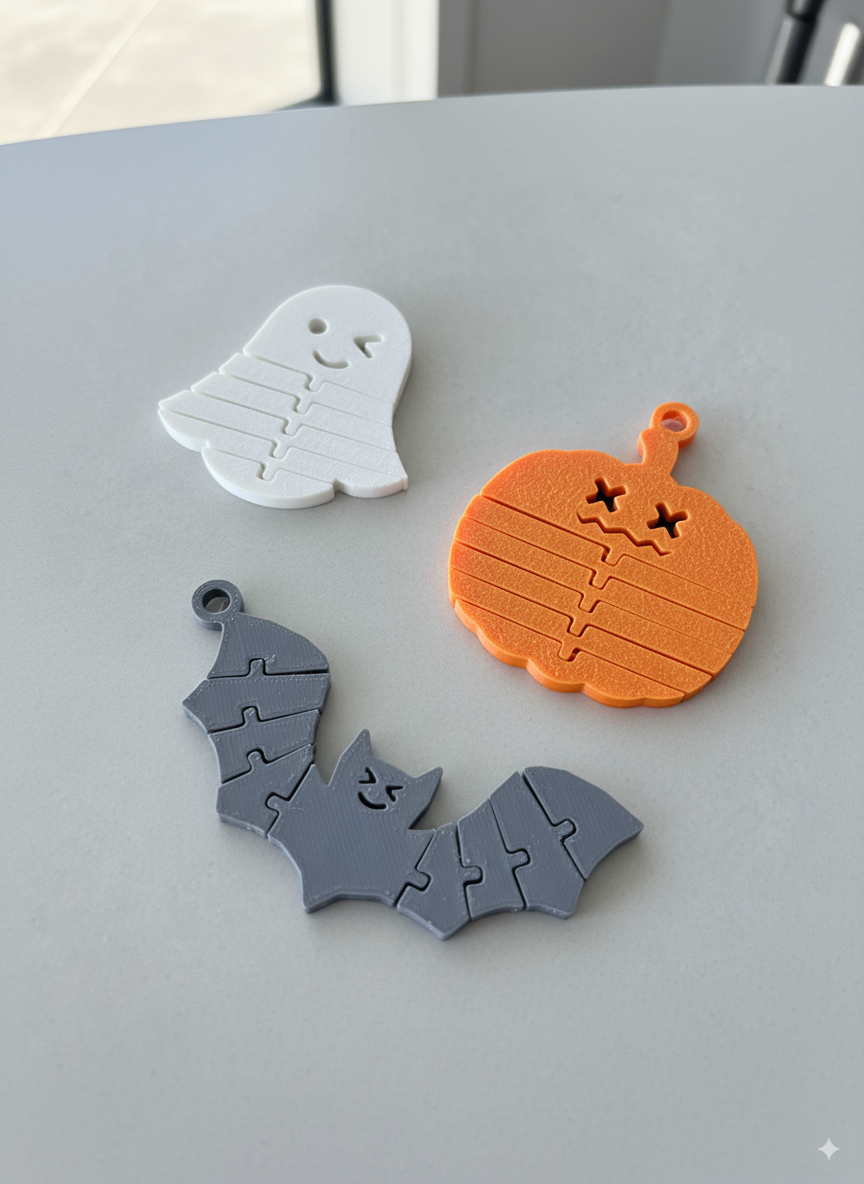 Spookyflex Trio | Halloween Flexi Keychains Bundle - 3 In 1