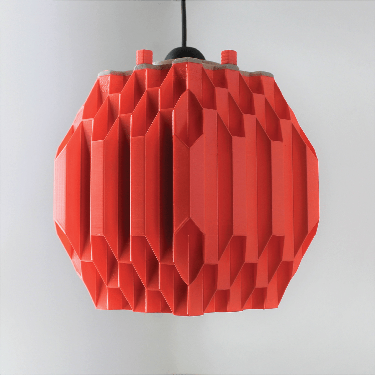Hexagon Honeycomb Pendant Lamp, 3D Printed Faceted Light Shade