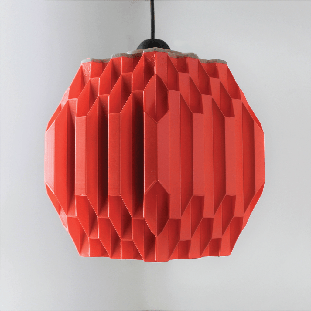 Hexagon Honeycomb Pendant Lamp, 3D Printed Faceted Light Shade