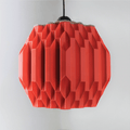 Hexagon Honeycomb Pendant Lamp, 3D Printed Faceted Light Shade
