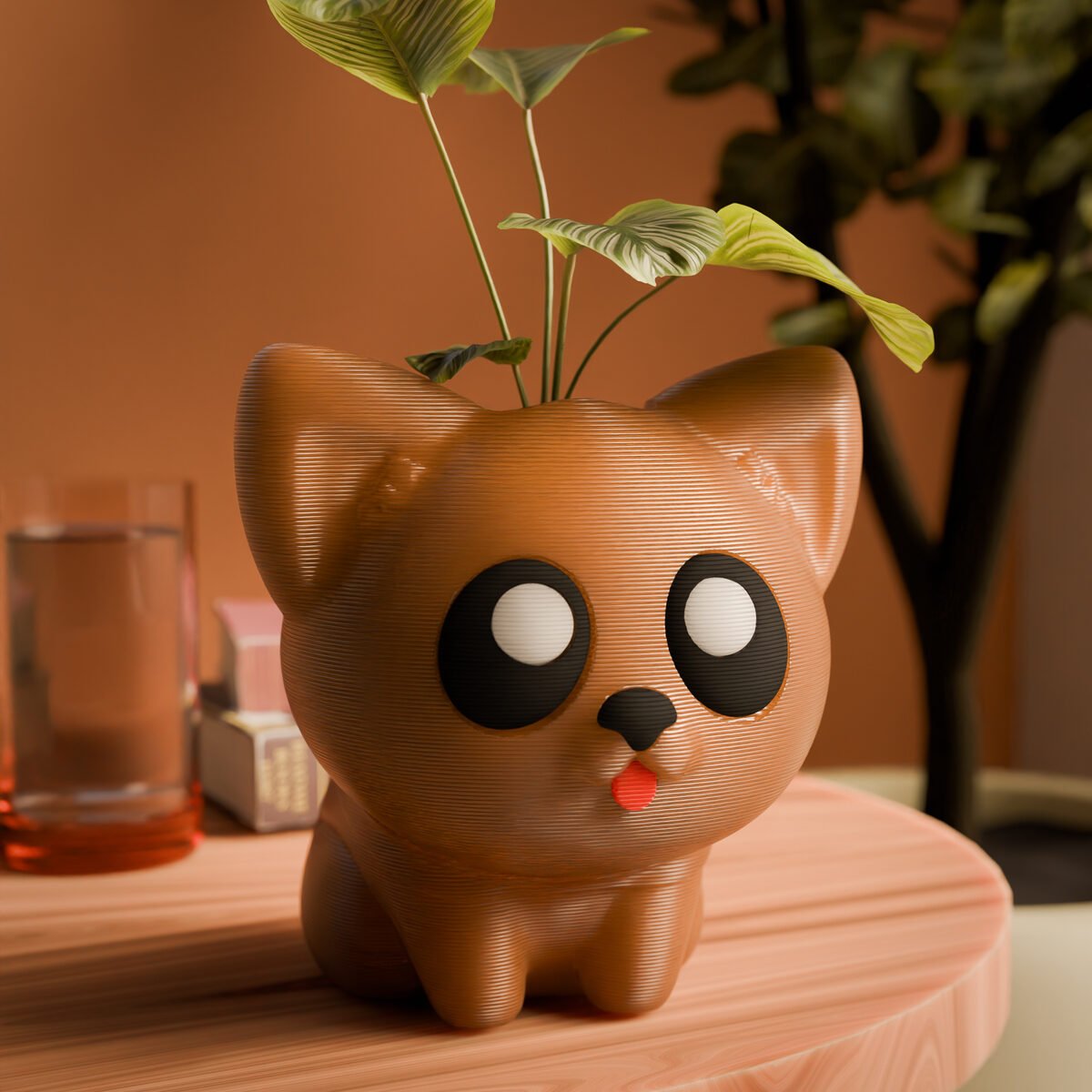 Puppy Planter, 3D Printed Chibi Dog Plant Pot