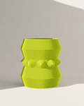 Ribbed Barrel Vase, 3D Printed Sculptural Home Decor