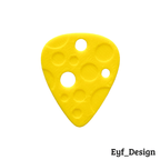 Cheese Wedge Guitar Pick, 3D Printed Novelty Plectrum