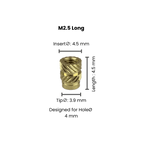 Threaded Inserts (Knurled Brass Threaded Heat Insert) - OzFDM
