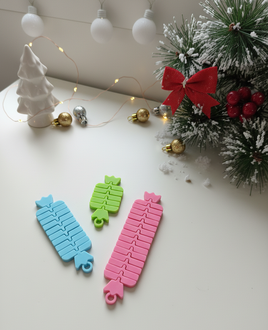 Candytrio | Flexi Christmas Candy Keychains – Set Of 3 Sizes