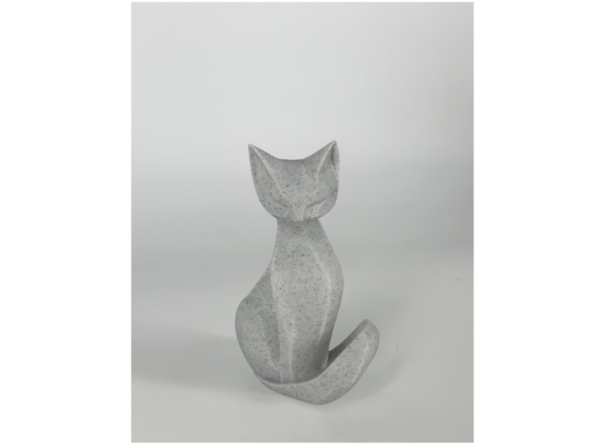 Cat figurine printed in OzFDM PLA Marble