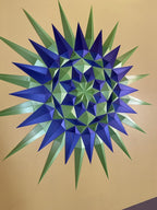 Geometric Starburst Sun Wall Art, 3D Printed Sunset Sculpture