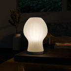 Aurora Ribbed Gourd Lampshade, 3D Printed Table Lamp Shade