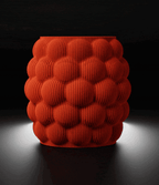 Yagoda Berry Cluster Vase, 3D Printed Bubble Textured Decor