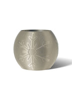 Snowflake Mini Vase, 3D Printed Ribbed Christmas Organizer