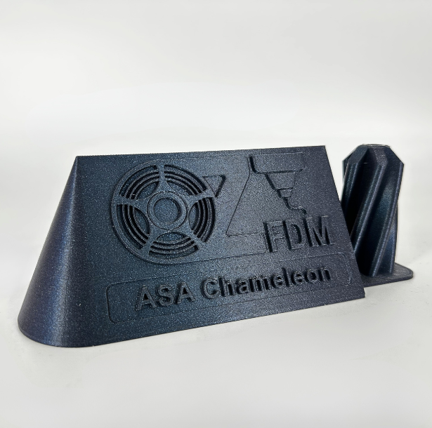 OzFDM logo plaque printed in ASA Chameleon, dark navy shift