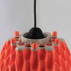 Hexagon Honeycomb Pendant Lamp, 3D Printed Faceted Light Shade