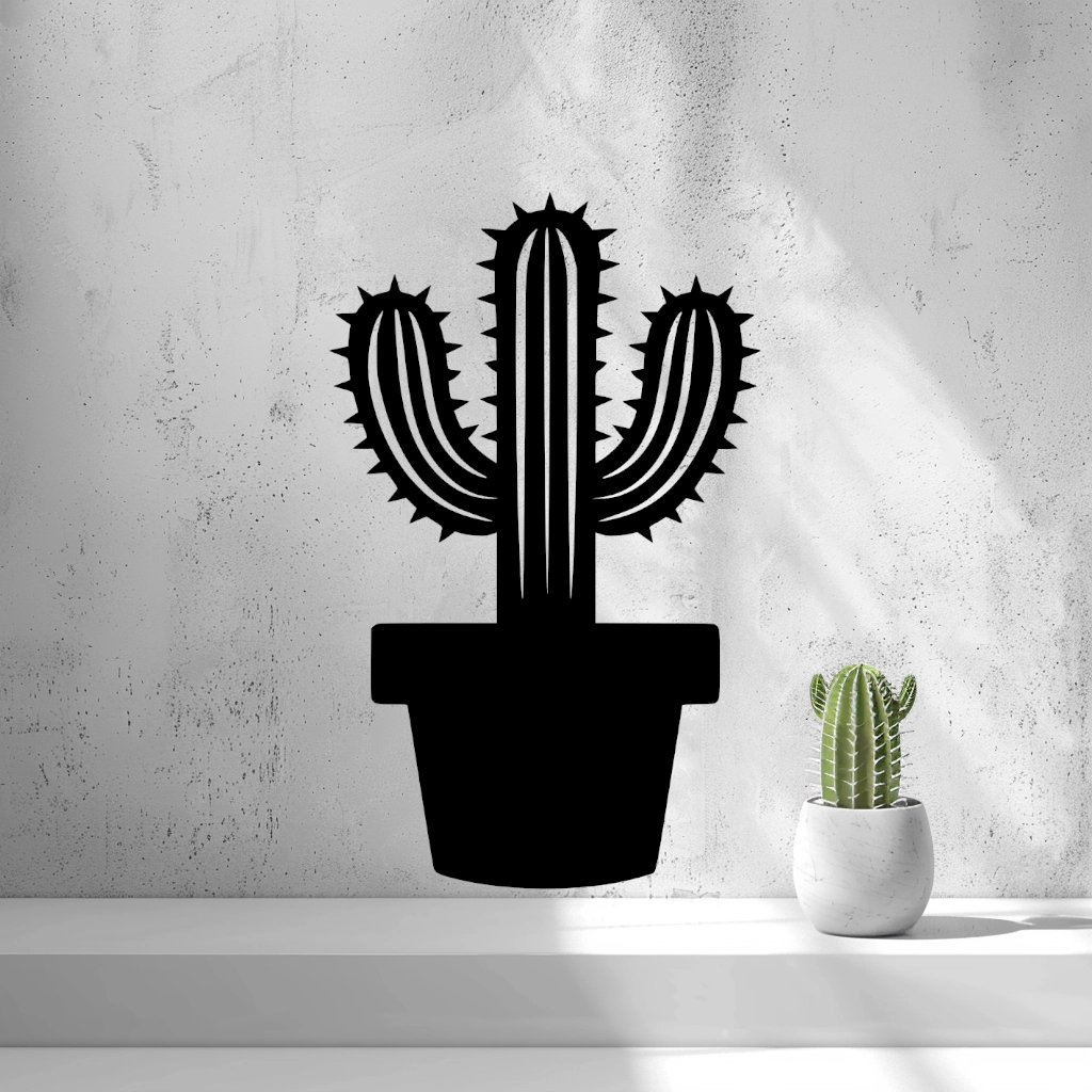 2D Cactus Wall Art