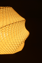 Sofia Pendant Lampshade, Woven 3D Printed Ripple Lamp Shade