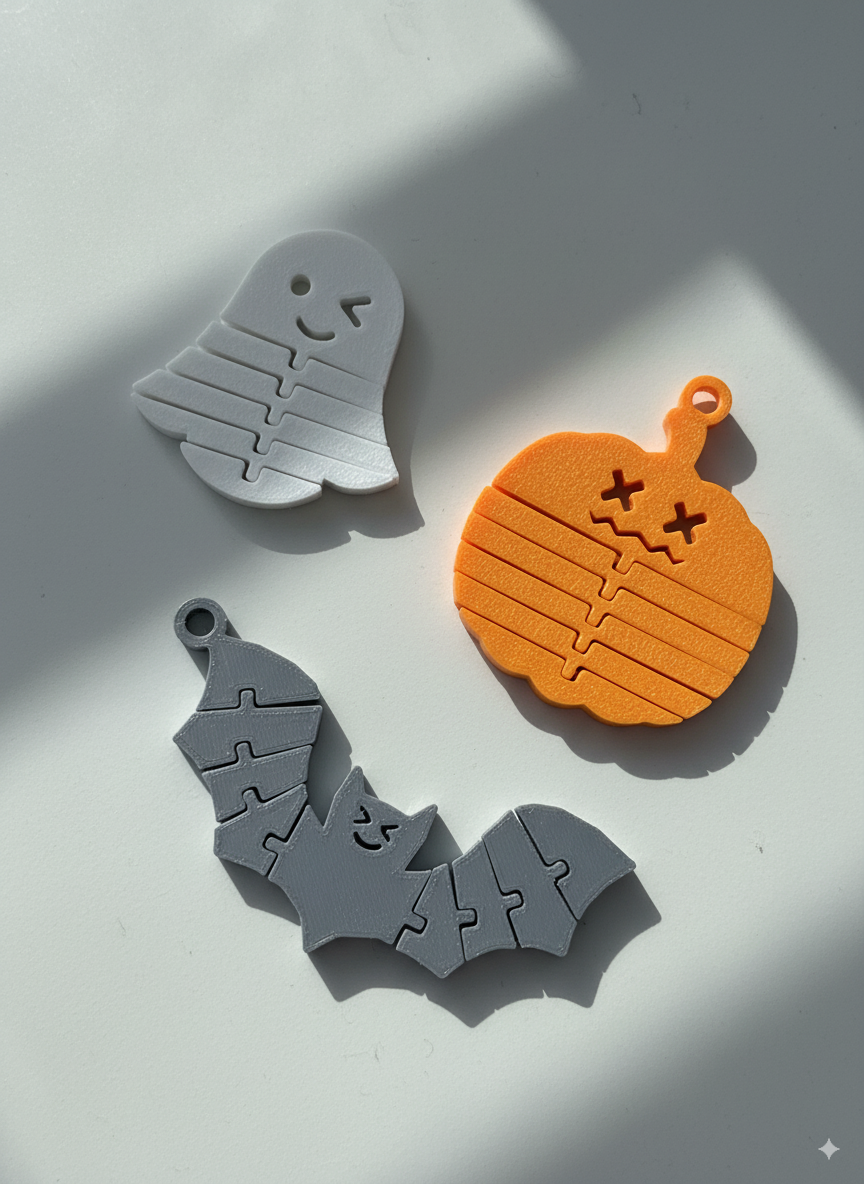 Spookyflex Trio | Halloween Flexi Keychains Bundle - 3 In 1