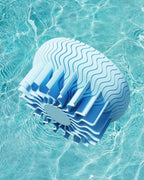 Jellyfish Wave Bowl, 3D Printed Ocean Ripple Catchall Dish