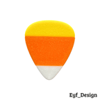 Candy Corn Guitar Pick, 3D Printed Halloween Plectrum