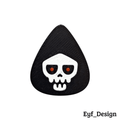 Grim Reaper Skull Guitar Pick, 3D Printed TPU Plectrum