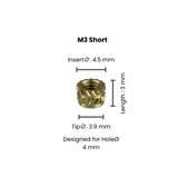 High Quality Knurled Brass Threaded Heat Inserts for 3D Printing
