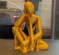 Faceless Meditation Figure Sculpture, 3D Printed Statue