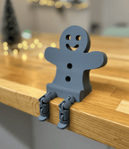 Gingerbread Man Phone Stand, 3D Printed Dangling Leg Desk Stand