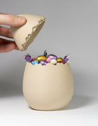Cracked Eggshell Trinket Box, 3D Printed Two Piece Easter Egg