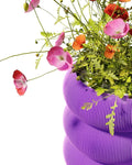 Stacked Ribbed Ring Vase, 3D Printed Sculptural Home Decor