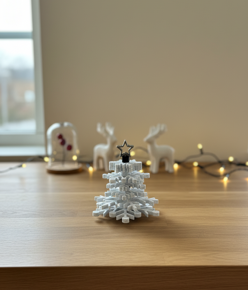 Flakestack |  Modular Christmas Tree – Snowflake Coasters & Magnets