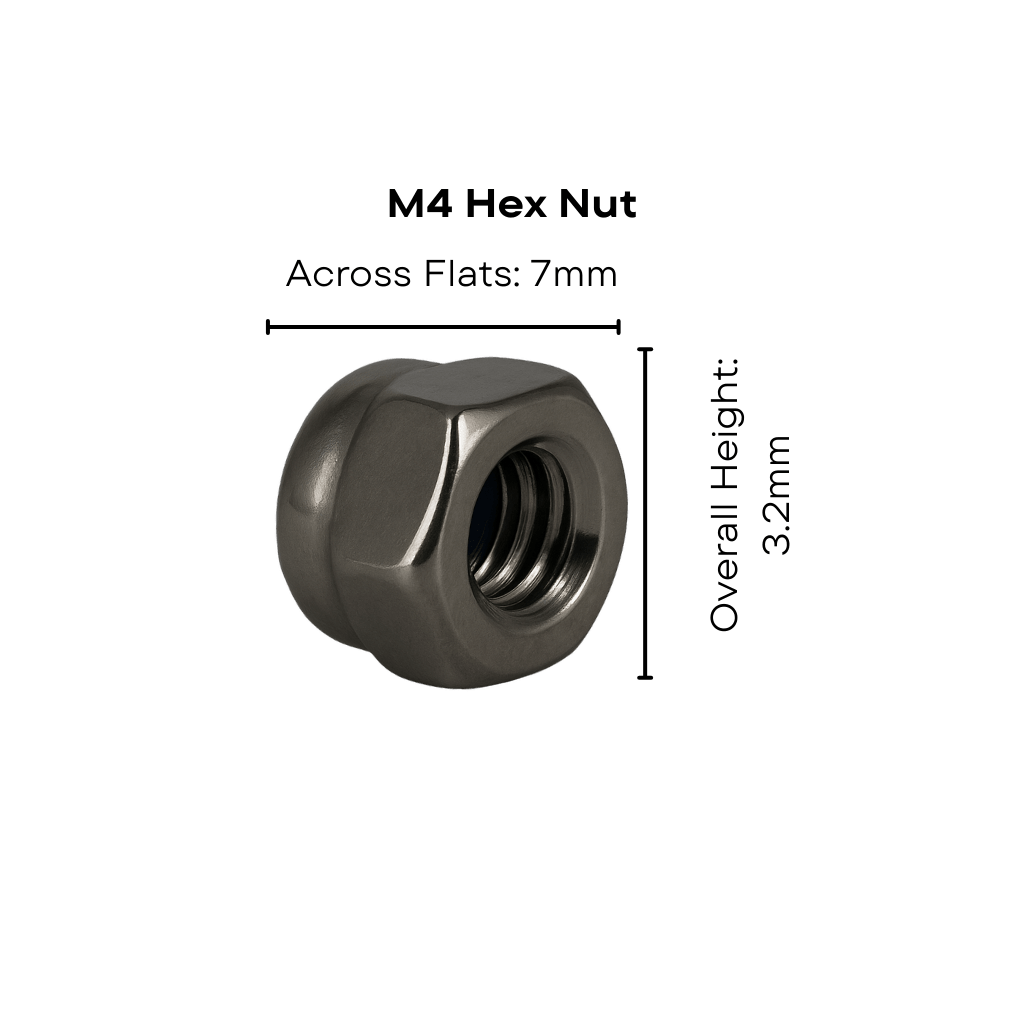 Stainless Steel Self - Locking Nyloc Nuts Metric M2 - M6 - OzFDM