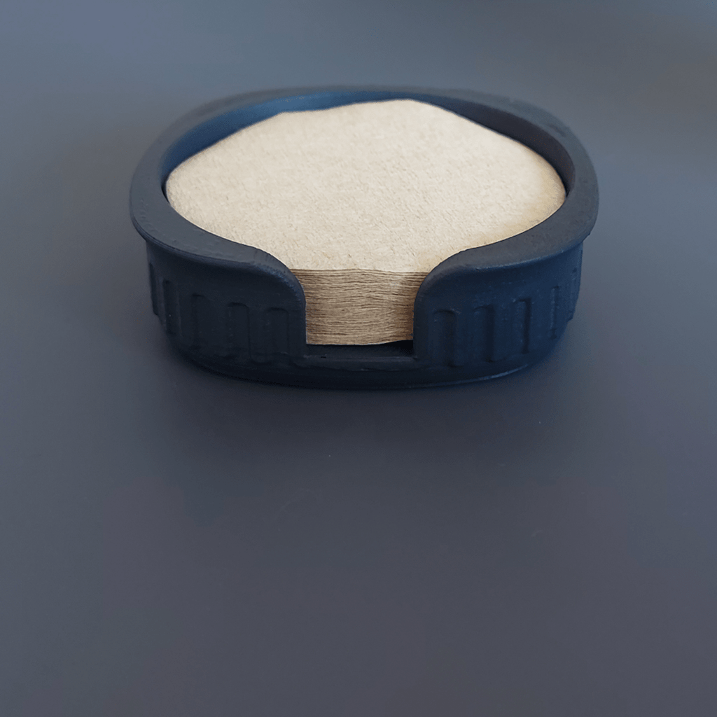 Aeropress Filter Holder, Ribbed 3D Printed Coffee Caddy