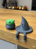 Witch Hat Shelf Sitter, 3D Printed Halloween Decoration