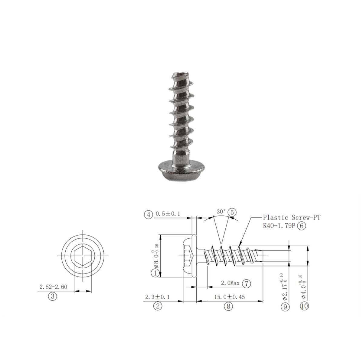 SS304 Thread Forming Screws for Plastics - OzFDM