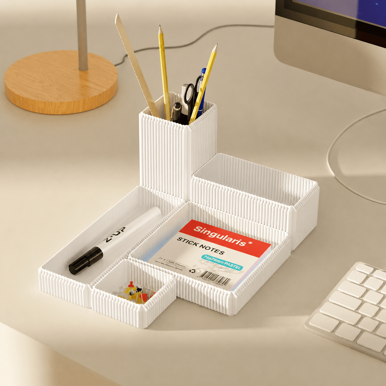 Modular Ribbed Desk Organiser Set - OzFDM