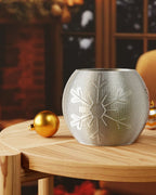 Snowflake Mini Vase, 3D Printed Ribbed Christmas Organizer