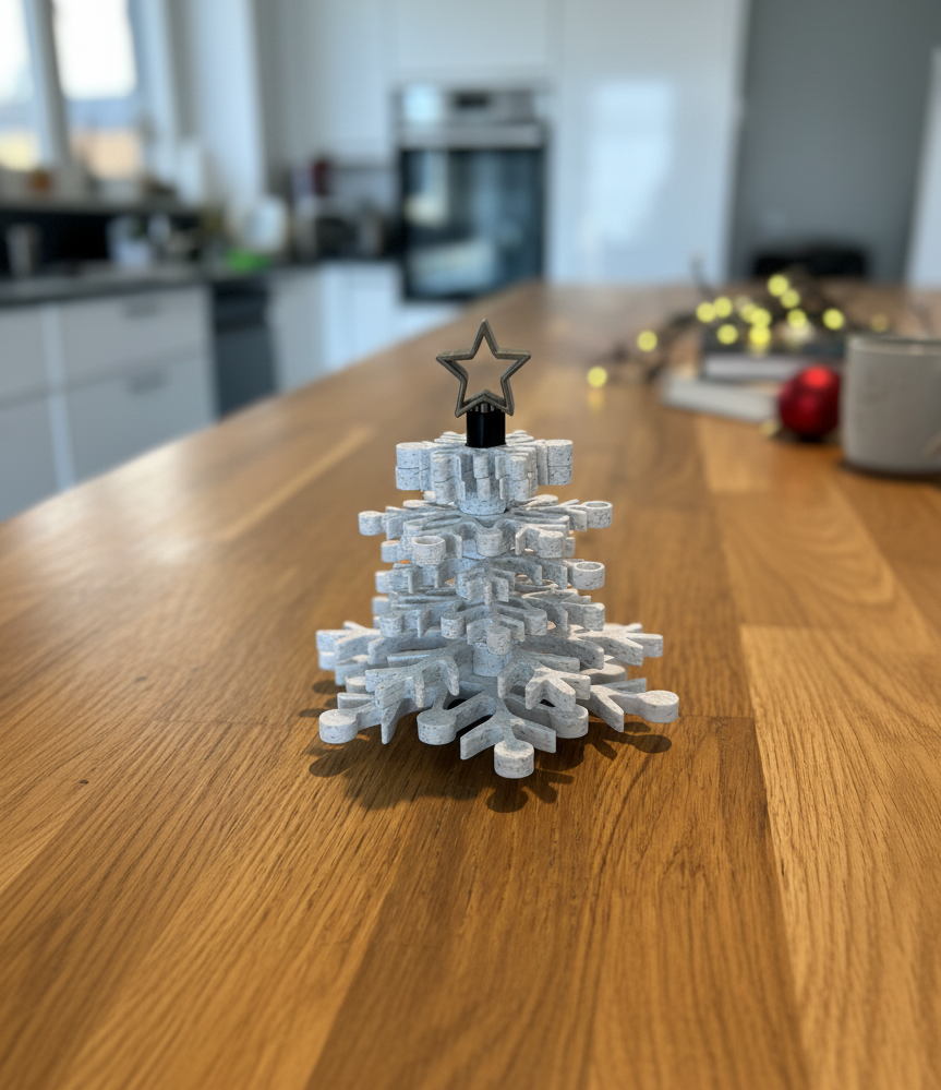 Flakestack |  Modular Christmas Tree – Snowflake Coasters & Magnets