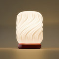 Drift Wave Texture Table Lamp, 3D Printed Sculptural Shade