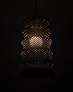 Leo Ripple Lattice Lampshade, 3D Printed Pendant or Table Lamp