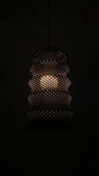 Leo Ripple Lattice Lampshade, 3D Printed Pendant or Table Lamp