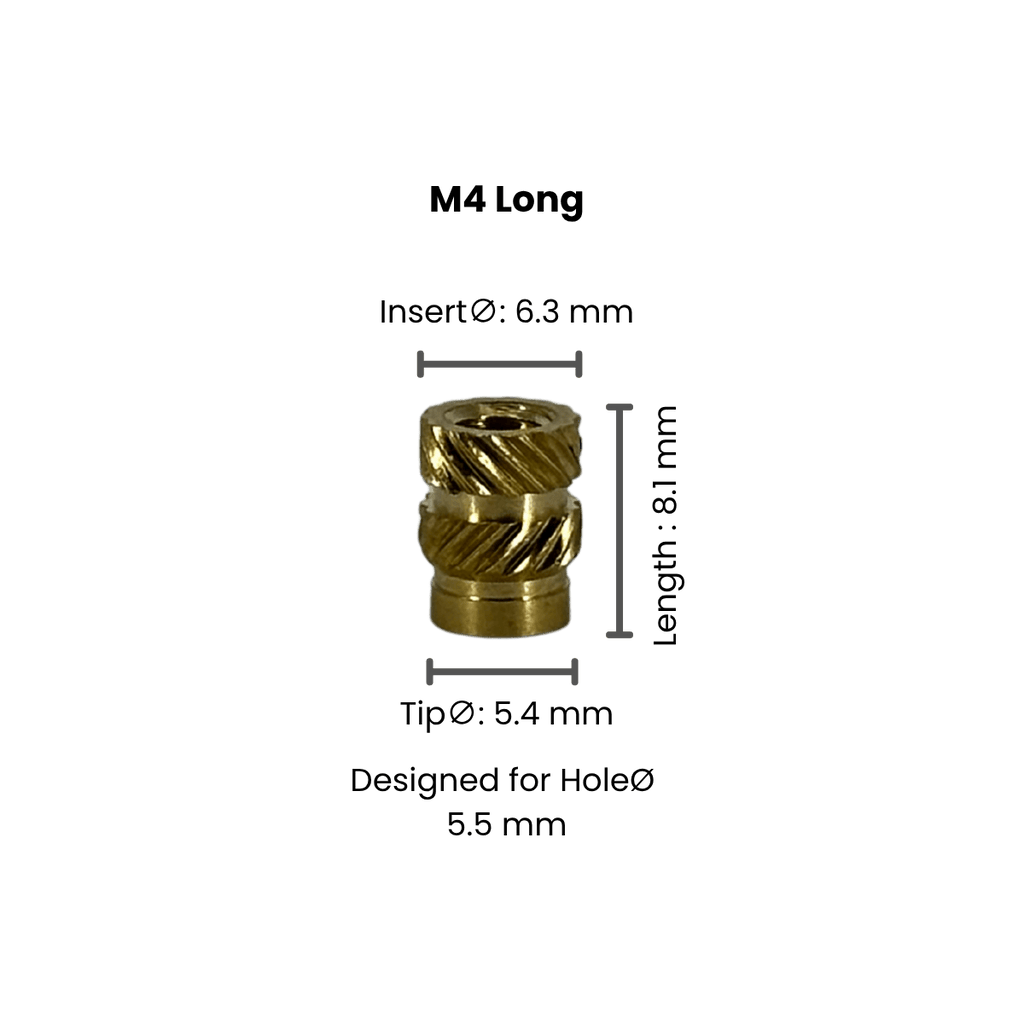 Threaded Inserts (Knurled Brass Threaded Heat Insert) - OzFDM