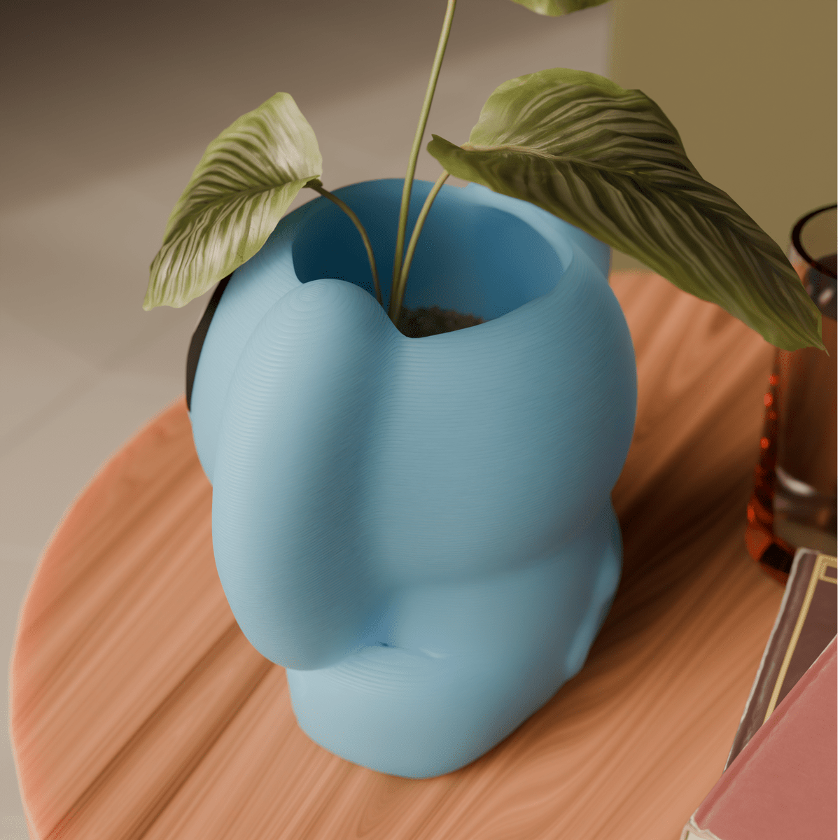 Baby Elephant Planter, 3D Printed Plant Pot for Kids Rooms