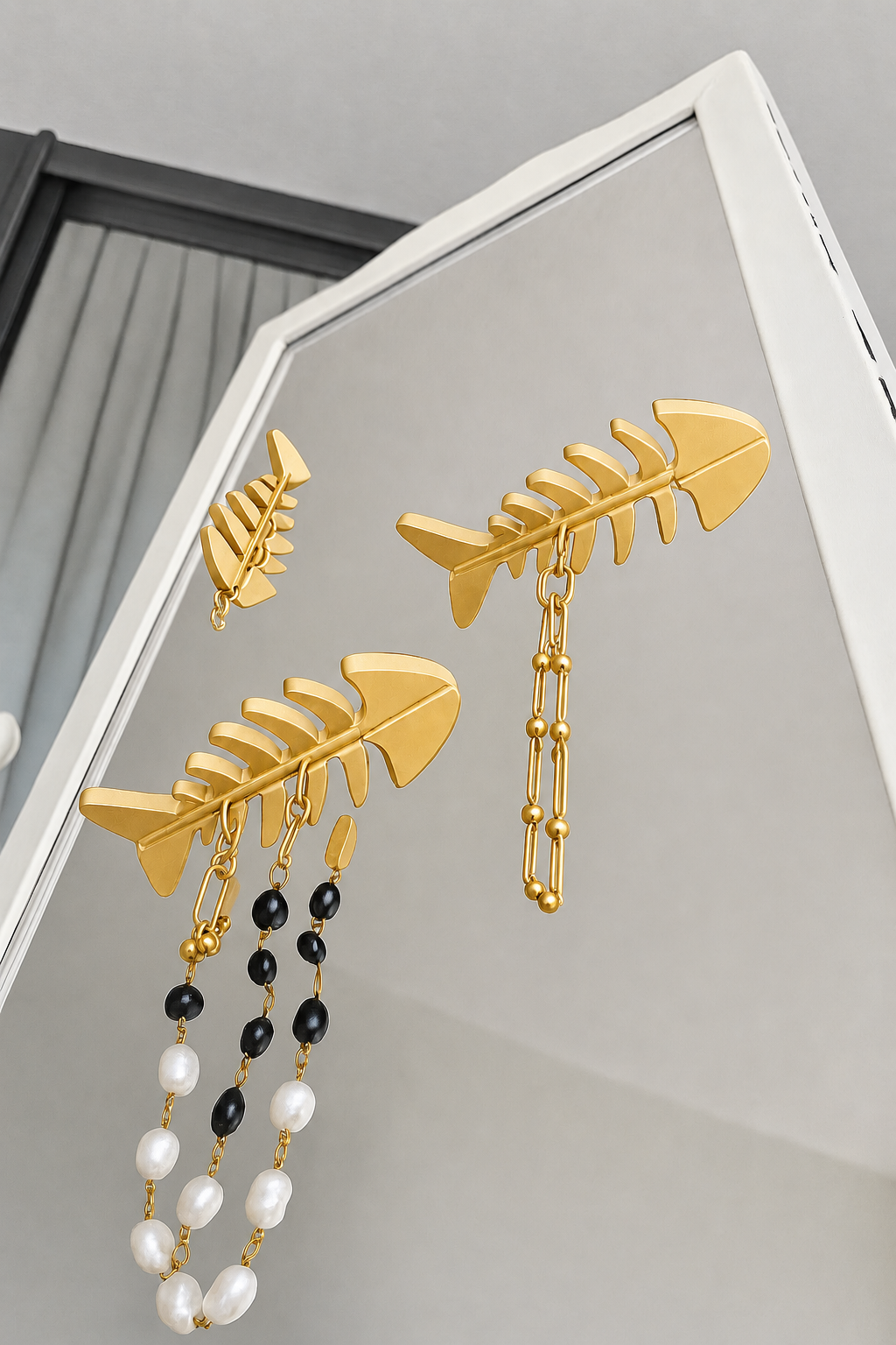 Fishbone Mirror Jewellery Hook